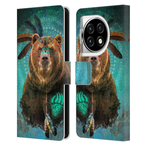 Jena DellaGrottaglia Animals Bear Leather Book Wallet Case Cover For OPPO OnePlus Ace 3 5G
