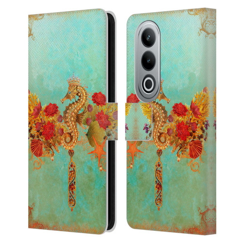 Jena DellaGrottaglia Animals Seahorse Leather Book Wallet Case Cover For OPPO OnePlus Ace 3V 5G