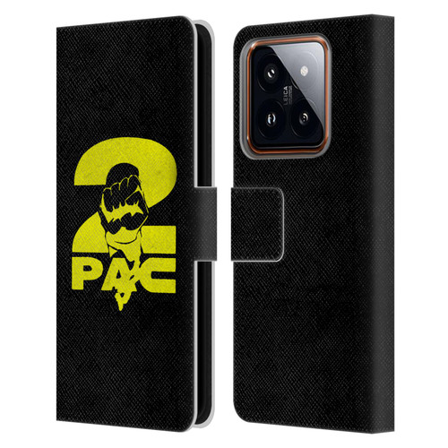 Tupac Shakur Logos Yellow Fist Leather Book Wallet Case Cover For Xiaomi 14