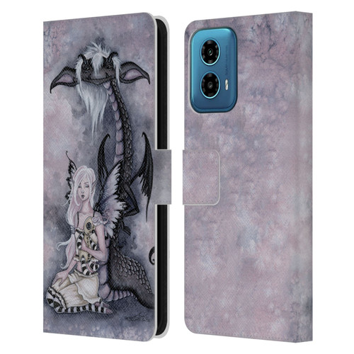 Amy Brown Folklore Evie And The Nightmare Leather Book Wallet Case Cover For Motorola Moto G34 5G