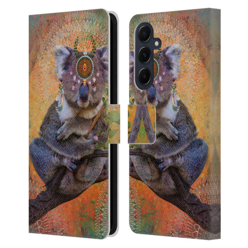 Jena DellaGrottaglia Animals Koala Leather Book Wallet Case Cover For Samsung Galaxy A55 5G