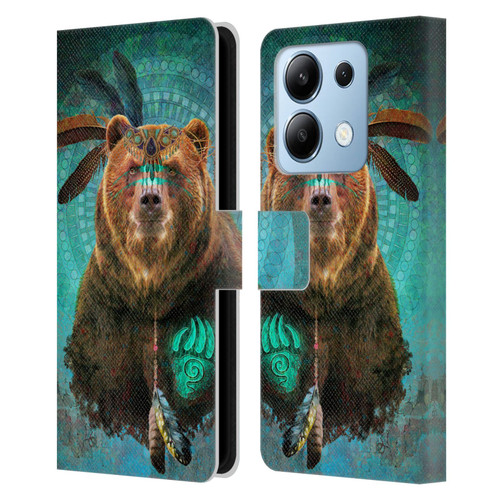 Jena DellaGrottaglia Animals Bear Leather Book Wallet Case Cover For Xiaomi Redmi Note 13/13 Pro 5G