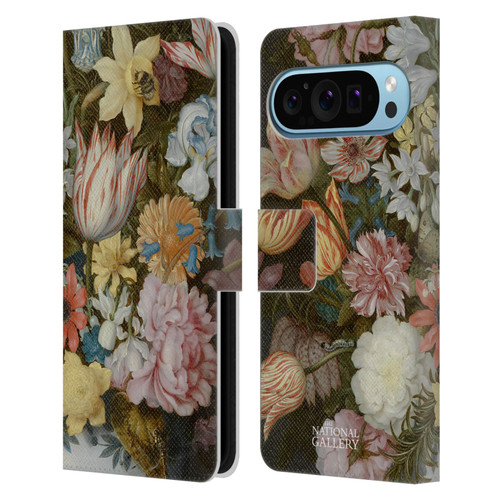The National Gallery Art A Still Life Of Flowers In A Wan-Li Vase Leather Book Wallet Case Cover For Google Pixel 9 / Pixel 9 Pro