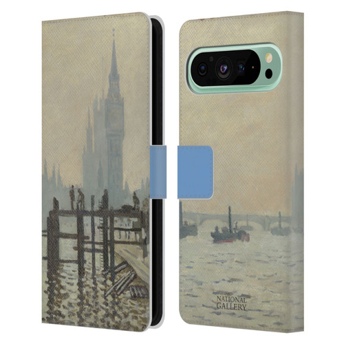 The National Gallery Art Monet Thames Leather Book Wallet Case Cover For Google Pixel 9 Pro XL