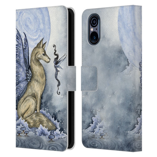 Amy Brown Folklore Wolf Moon Leather Book Wallet Case Cover For Sony Xperia 5 V 5G