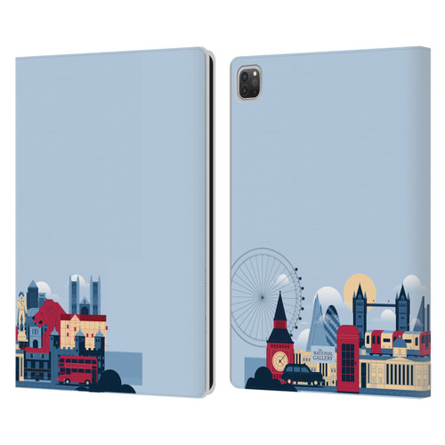 The National Gallery Art London Skyline Leather Book Wallet Case Cover For Apple iPad Pro 13 M4 2024