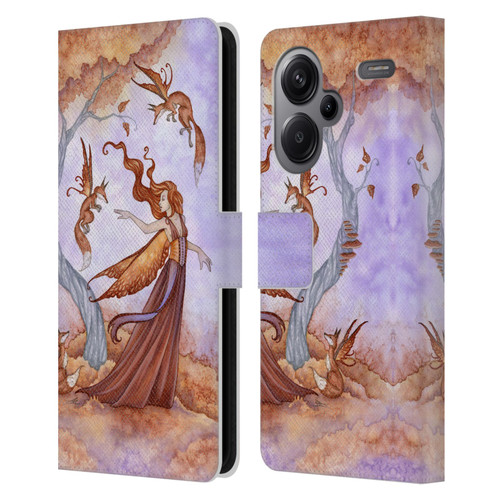 Amy Brown Lovely Fairies Autumn Companion Leather Book Wallet Case Cover For Xiaomi Redmi Note 13 Pro Plus 5G