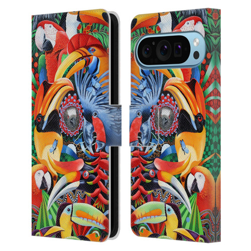 Graeme Stevenson Assorted Designs Birds 2 Leather Book Wallet Case Cover For Google Pixel 9 / Pixel 9 Pro