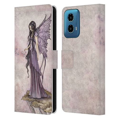 Amy Brown Magical Fairies I Will Return As Stars Fairy Leather Book Wallet Case Cover For Motorola Moto G34 5G