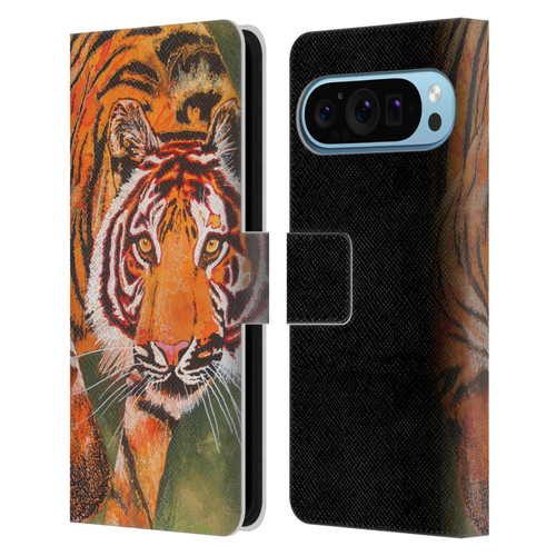 Graeme Stevenson Assorted Designs Tiger 1 Leather Book Wallet Case Cover For Google Pixel 9 / Pixel 9 Pro