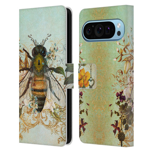 Jena DellaGrottaglia Insects Bee Garden Leather Book Wallet Case Cover For Google Pixel 9 / Pixel 9 Pro