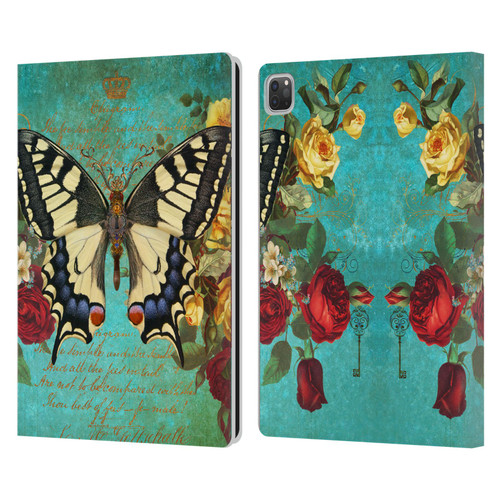 Jena DellaGrottaglia Insects Butterfly Garden Leather Book Wallet Case Cover For Apple iPad Pro 13 M4 2024