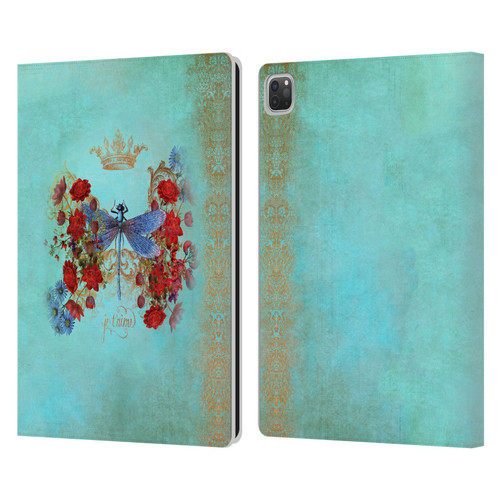 Jena DellaGrottaglia Insects Dragonfly Garden Leather Book Wallet Case Cover For Apple iPad Pro 13 M4 2024