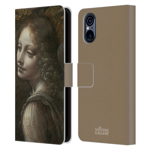 The National Gallery Art The Virgin Of The Rocks Leather Book Wallet Case Cover For Sony Xperia 5 V 5G