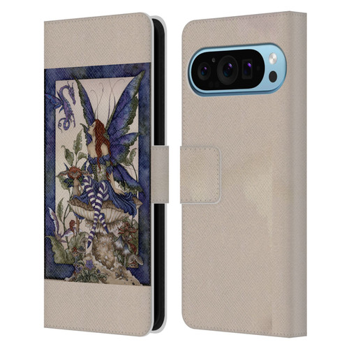 Amy Brown Pixies Bottom Of The Garden Leather Book Wallet Case Cover For Google Pixel 9 / Pixel 9 Pro