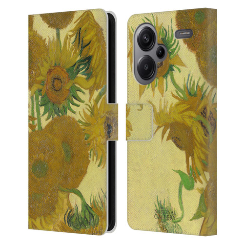 The National Gallery Art Sunflowers Leather Book Wallet Case Cover For Xiaomi Redmi Note 13 Pro Plus 5G