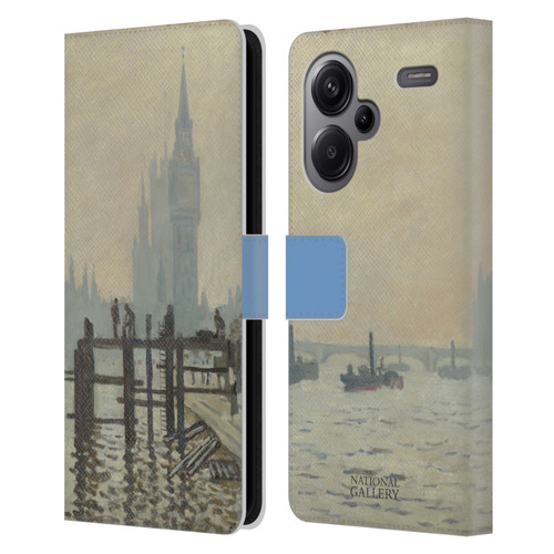 The National Gallery Art Monet Thames Leather Book Wallet Case Cover For Xiaomi Redmi Note 13 Pro Plus 5G
