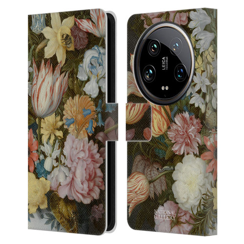 The National Gallery Art A Still Life Of Flowers In A Wan-Li Vase Leather Book Wallet Case Cover For Xiaomi 14 Ultra