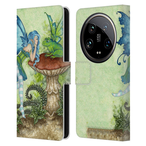 Amy Brown Pixies Frog Gossip Leather Book Wallet Case Cover For Xiaomi 14 Ultra
