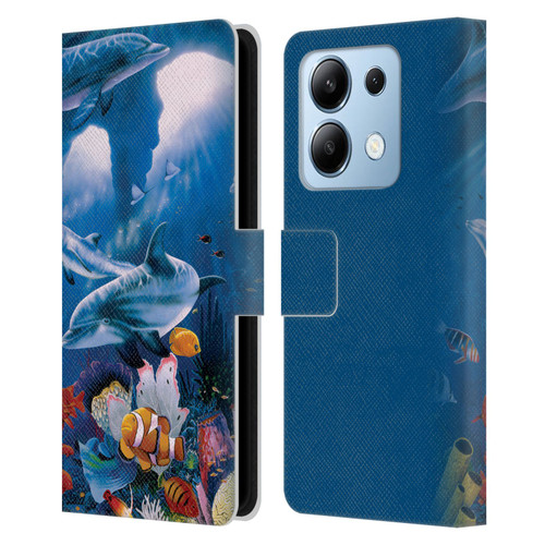 Graeme Stevenson Assorted Designs Dolphins Leather Book Wallet Case Cover For Xiaomi Redmi Note 13/13 Pro 5G