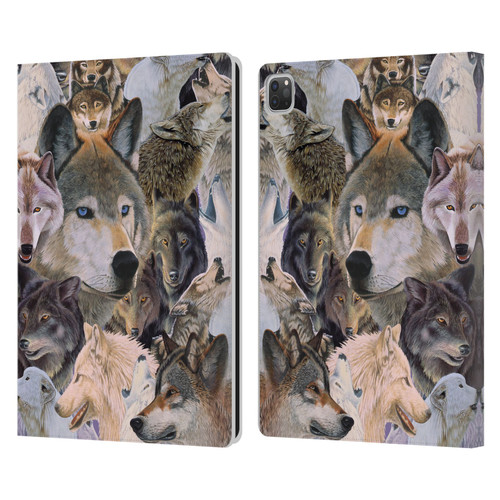 Graeme Stevenson Wildlife Wolves 1 Leather Book Wallet Case Cover For Apple iPad Pro 13 M4 2024