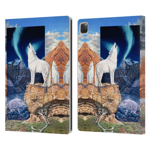 Graeme Stevenson Wildlife Wolves 3 Leather Book Wallet Case Cover For Apple iPad Pro 13 M4 2024