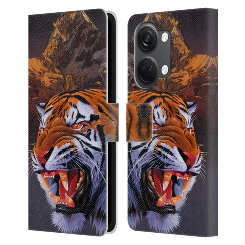 Graeme Stevenson Wildlife Tiger Leather Book Wallet Case Cover For OnePlus Nord 3 5G