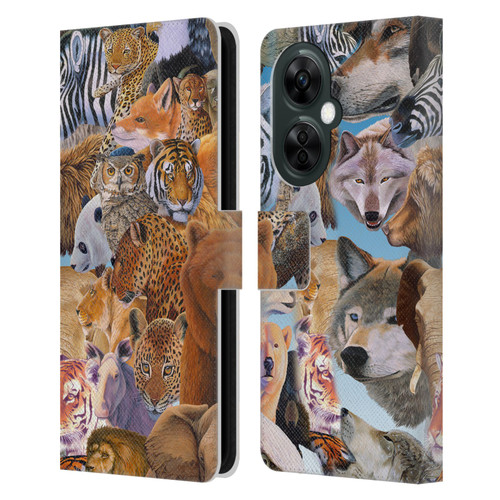 Graeme Stevenson Wildlife Animals Leather Book Wallet Case Cover For OnePlus Nord CE 3 Lite 5G