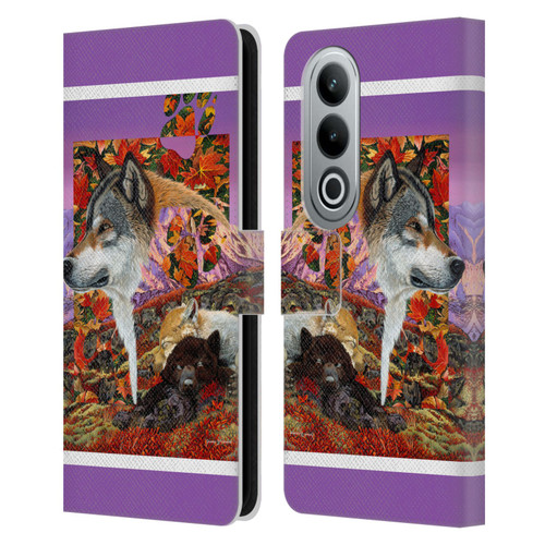 Graeme Stevenson Wildlife Wolves 4 Leather Book Wallet Case Cover For OPPO OnePlus Ace 3V 5G