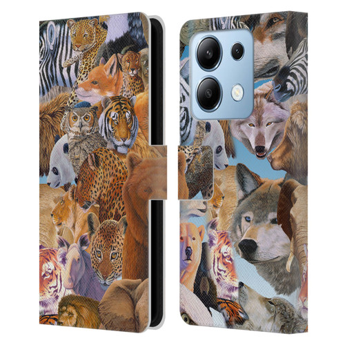 Graeme Stevenson Wildlife Animals Leather Book Wallet Case Cover For Xiaomi Redmi Note 13/13 Pro 5G