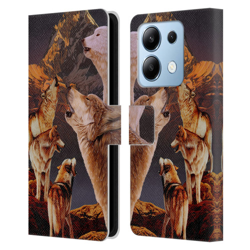 Graeme Stevenson Wildlife Wolves 2 Leather Book Wallet Case Cover For Xiaomi Redmi Note 13/13 Pro 5G