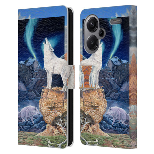 Graeme Stevenson Wildlife Wolves 3 Leather Book Wallet Case Cover For Xiaomi Redmi Note 13 Pro Plus 5G