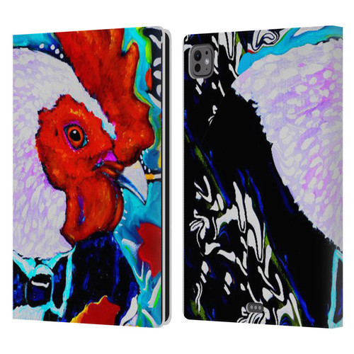 Mad Dog Art Gallery Animals Rooster Leather Book Wallet Case Cover For Apple iPad Pro 11 M4 2024
