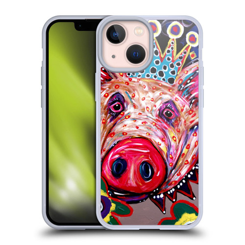 Mad Dog Art Gallery Animals Missy Pig Soft Gel Case for Apple iPhone 13 Mini