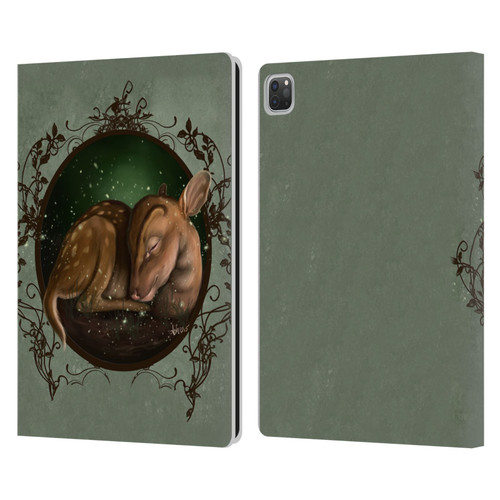 Ash Evans Animals Foundling Fawn Leather Book Wallet Case Cover For Apple iPad Pro 13 M4 2024