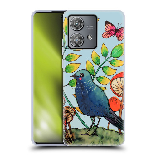 Sylvie Demers Birds 3 Teary Blue Soft Gel Case for Motorola Edge 40 Neo 5G