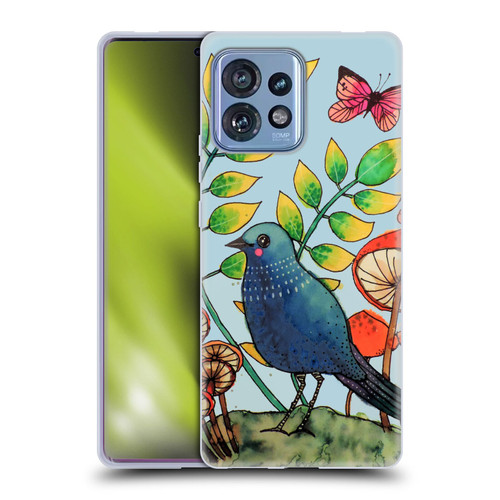Sylvie Demers Birds 3 Teary Blue Soft Gel Case for Motorola Moto Edge 40 Pro