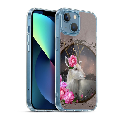 Ash Evans Animals White Deer Soft Gel Case for Apple iPhone 13 Mini & MagSafe