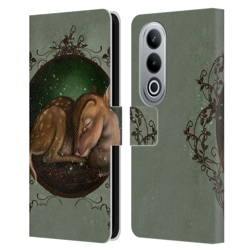 Ash Evans Animals Foundling Fawn Leather Book Wallet Case Cover For OPPO OnePlus Ace 3V 5G