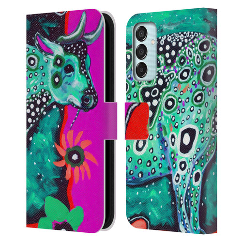 Mad Dog Art Gallery Animals Cosmic Cow Leather Book Wallet Case Cover For Samsung Galaxy M15/F15 5G