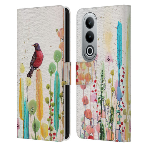 Sylvie Demers Birds 3 Scarlet Leather Book Wallet Case Cover For OPPO OnePlus Ace 3V 5G