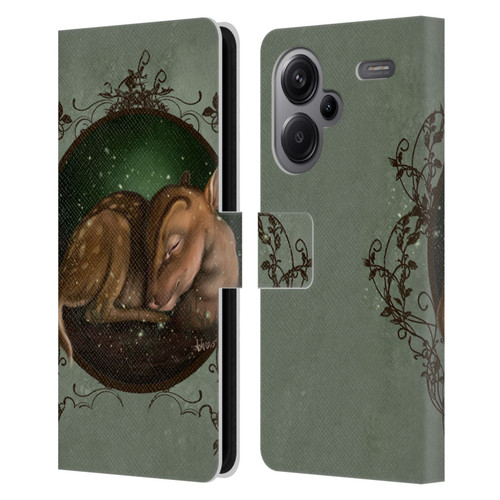 Ash Evans Animals Foundling Fawn Leather Book Wallet Case Cover For Xiaomi Redmi Note 13 Pro Plus 5G