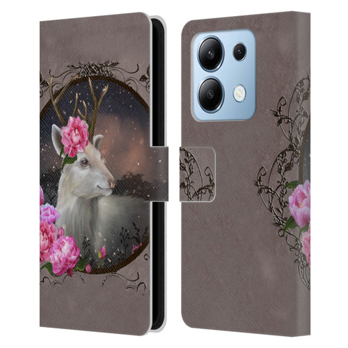 Ash Evans Animals White Deer Leather Book Wallet Case Cover For Xiaomi Redmi Note 13/13 Pro 5G