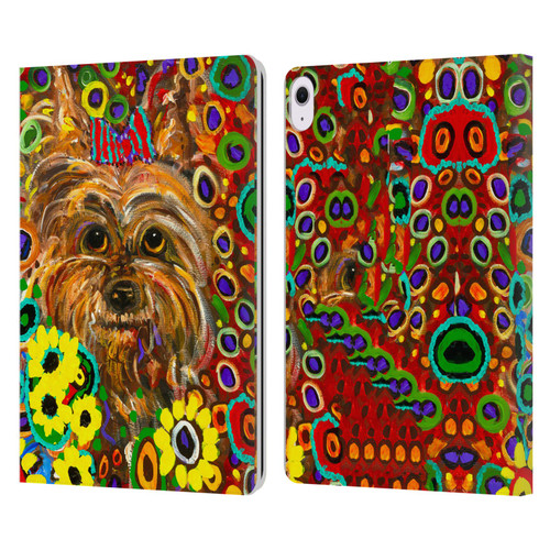 Mad Dog Art Gallery Dogs 2 Yorkie Leather Book Wallet Case Cover For Apple iPad Air 13 2024