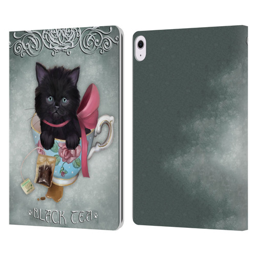 Ash Evans Black Cats Tea Leather Book Wallet Case Cover For Apple iPad Air 13 2024