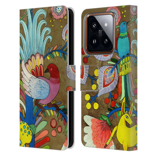 Sylvie Demers Floral Allure Leather Book Wallet Case Cover For Xiaomi 14