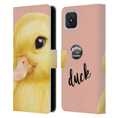 Animal Club International Faces Duck Leather Book Wallet Case Cover For OPPO Reno4 Z 5G