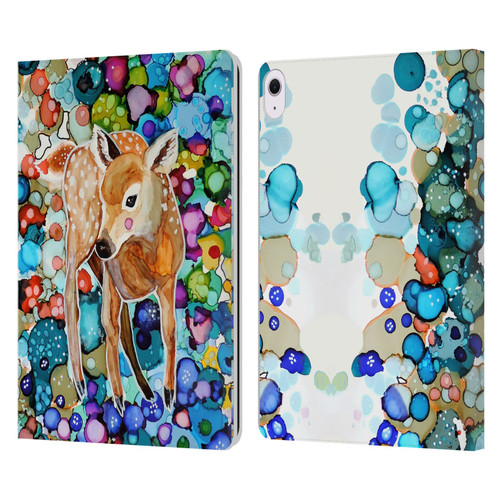 Sylvie Demers Nature Deer Leather Book Wallet Case Cover For Apple iPad Air 13 2024