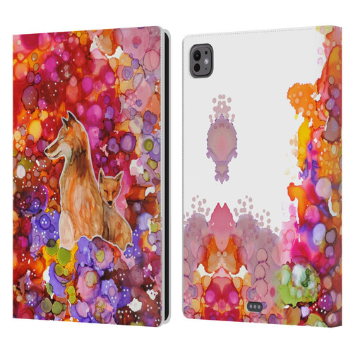 Sylvie Demers Nature Mother Fox Leather Book Wallet Case Cover For Apple iPad Pro 11 M4 2024