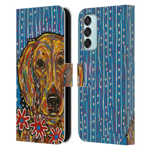 Mad Dog Art Gallery Dog 5 Golden Retriever Leather Book Wallet Case Cover For Samsung Galaxy M15/F15 5G